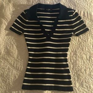 Color - Navy blue and white strips
Size - S
Brand - The Work Shop